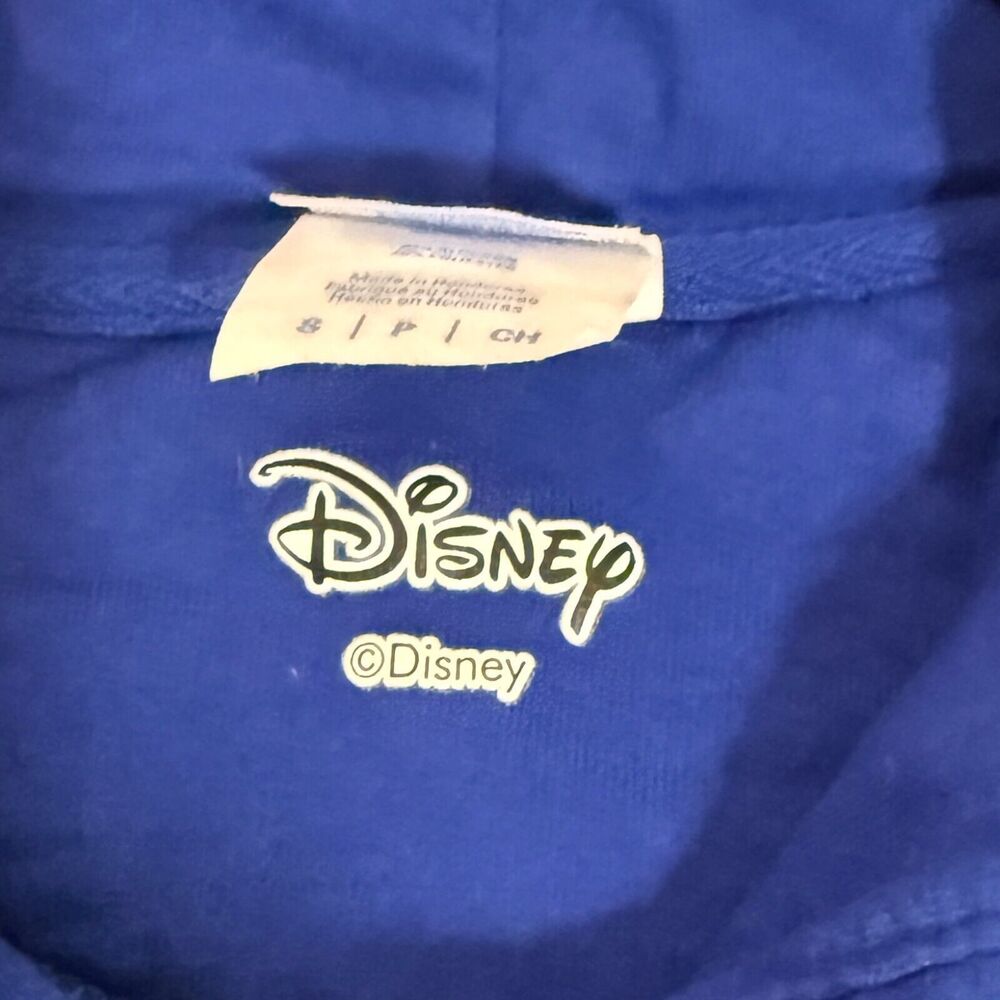 Disney Lilo & Stitch Not Lazy #Energy Saving Fleece Hooded Pullover Sweatshirt S - Picture 8 of 9